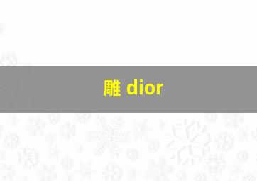 雕 dior